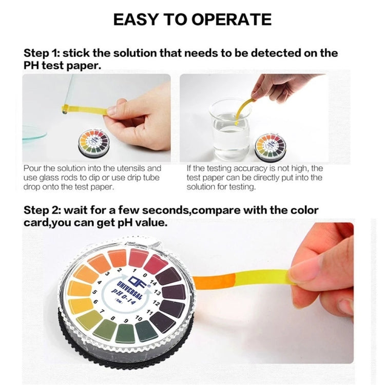 5Meters 0-14 PH Test Paper Alkaline Acid Indicator Paper For Water Urine Saliva Litmus Testing Measuring Analysis Kits - Consumer Electronics by buy2fix | Online Shopping UK | buy2fix