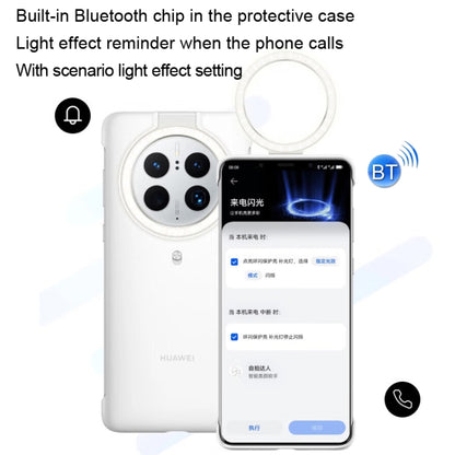For HUAWEI Mate 50 Pro Original HUAWEI Ring Flash Smart Phone Case(White) - Huawei Cases by Huawei | Online Shopping UK | buy2fix
