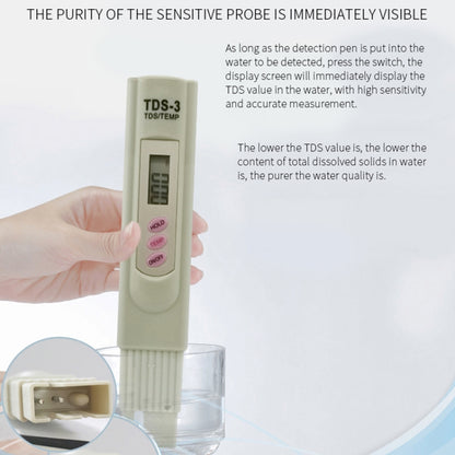 Digital TDS Meter Tester Filter Water Quality Purity Tester Drinking Water Minerals Testing Tool - Consumer Electronics by buy2fix | Online Shopping UK | buy2fix