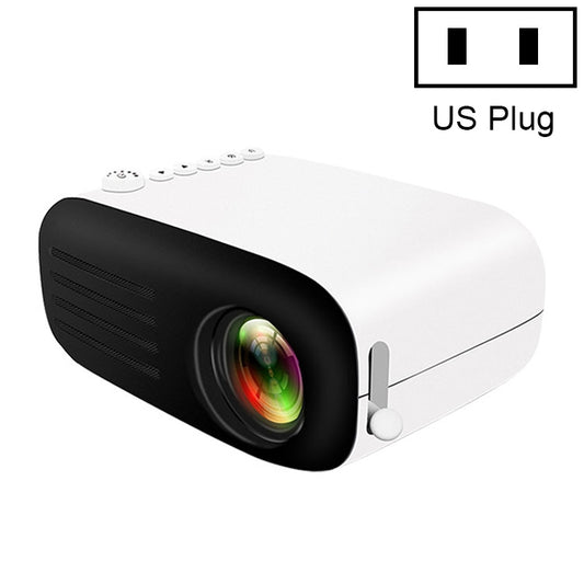 YG200 Portable LED Pocket Mini Projector AV USB SD HDMI Video Movie Game Home Theater Video Projector, US Plug(Black and White) - Consumer Electronics by buy2fix | Online Shopping UK | buy2fix