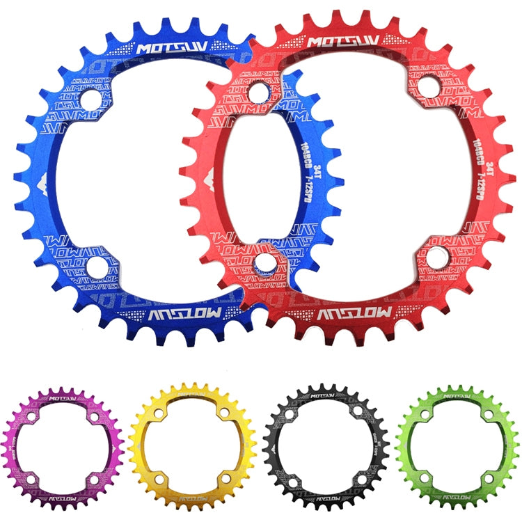 MOTSUV Narrow Wide Chainring MTB  Bicycle 104BCD Tooth Plate Parts(Purple) - Bicycle Brake Parts by MOTSUV | Online Shopping UK | buy2fix