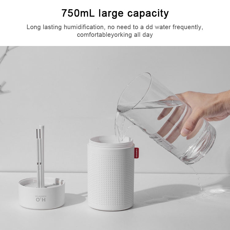 750ml Large Capacity Air Humidifier USB Rechargeable Wireless Ultrasonic Aroma Essential Oil Diffuser(White) - Home & Garden by buy2fix | Online Shopping UK | buy2fix