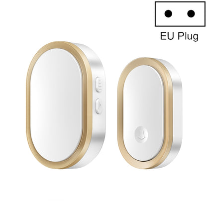 CACAZI A99 Home Smart Remote Control Doorbell Elderly Pager, Style:EU Plug(Golden) - Wireless Doorbell by CACAZI | Online Shopping UK | buy2fix