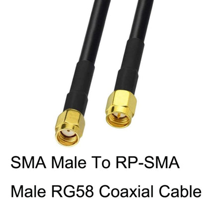 SMA Male To RP-SMA Male RG58 Coaxial Adapter Cable, Cable Length:0.5m - Connectors by buy2fix | Online Shopping UK | buy2fix