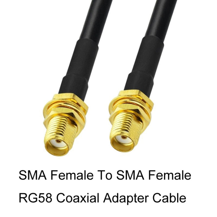 SMA Female To SMA Female RG58 Coaxial Adapter Cable, Cable Length:0.5m -  by buy2fix | Online Shopping UK | buy2fix