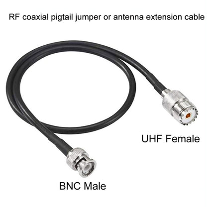 BNC Male To UHF Female RG58 Coaxial Adapter Cable, Cable Length:3m - Connectors by buy2fix | Online Shopping UK | buy2fix