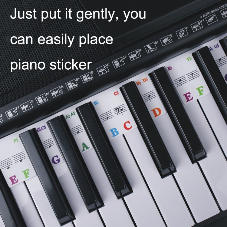 Children Beginner Piano Keyboard Color Stickers Musical Instrument Accessories, Style: Piano Keys 88 keys - Toys & Hobbies by buy2fix | Online Shopping UK | buy2fix