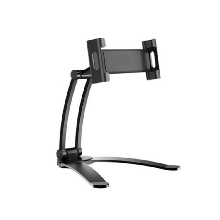 Multifunctional Mobile Phone Tablet Wall Hanging Desktop Aluminum Alloy Holder with Wall Base(Black) - Lazy Bracket by buy2fix | Online Shopping UK | buy2fix