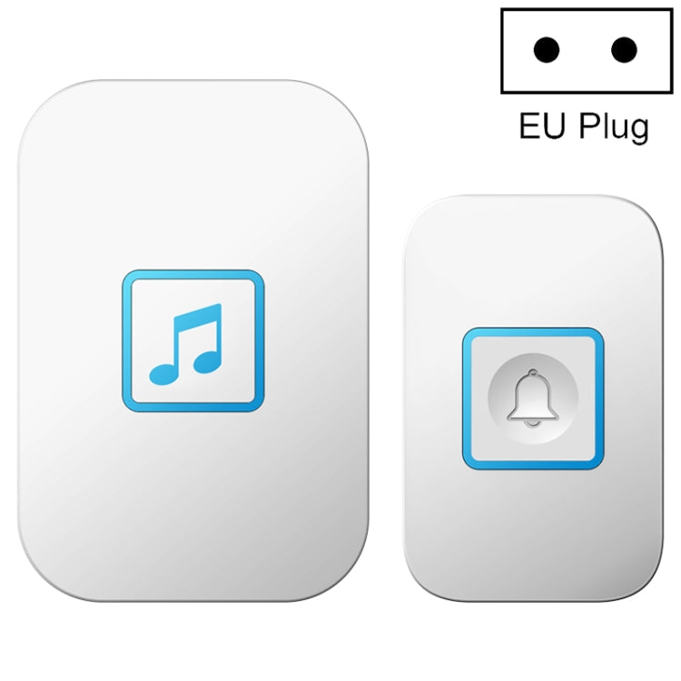 CACAZI A86 Electronic Music Remote Control Doorbell One For One AC Wireless Doorbell, Style:EU Plug(White) - Security by CACAZI | Online Shopping UK | buy2fix