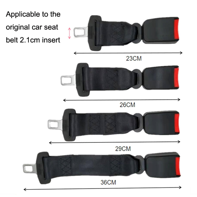 2 PCS Child And Pregnant Woman Car Seat Belt Extender, Length:29cm(Black) - Seat Belts & Padding by buy2fix | Online Shopping UK | buy2fix