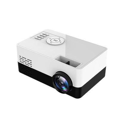 S261/J16 Home Mini HD 1080P Portable LED Projector, Support TF Card / AV / U Disk, Plug Specification:AU Plug(White Black) - Consumer Electronics by buy2fix | Online Shopping UK | buy2fix
