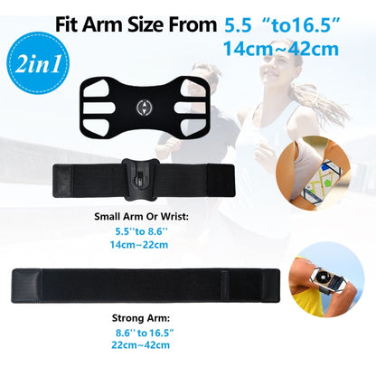 Detachable Rotating Arm Wristband Sports Mobile Phone Case  Suitable For 4.5-7 Inch Mobile Phones - More iPhone Cases by buy2fix | Online Shopping UK | buy2fix