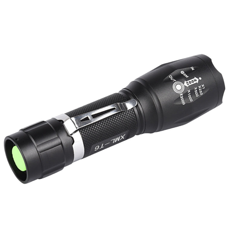 T02 Pen Clip Mini Flashlight T6 Telescopic Zoom Led Flashlight Outdoor Waterproof Long Shot Glare Flashlight - Mini Flashlight by buy2fix | Online Shopping UK | buy2fix