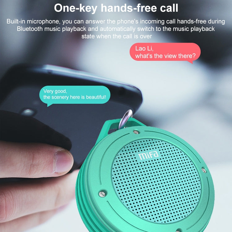 mifa IXP6 Waterproof Mini Portable Bass Wireless Bluetooth Speaker Built-in Mic(red) - Mini Speaker by mifa | Online Shopping UK | buy2fix