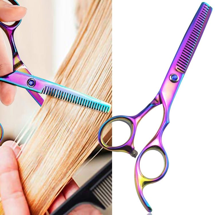 Professional Hair Cutting Scissor Hairdressing Kit Thinning Scissors Barber(Coloful Thinning（SXLC-603T)) - Hair Trimmer by buy2fix | Online Shopping UK | buy2fix