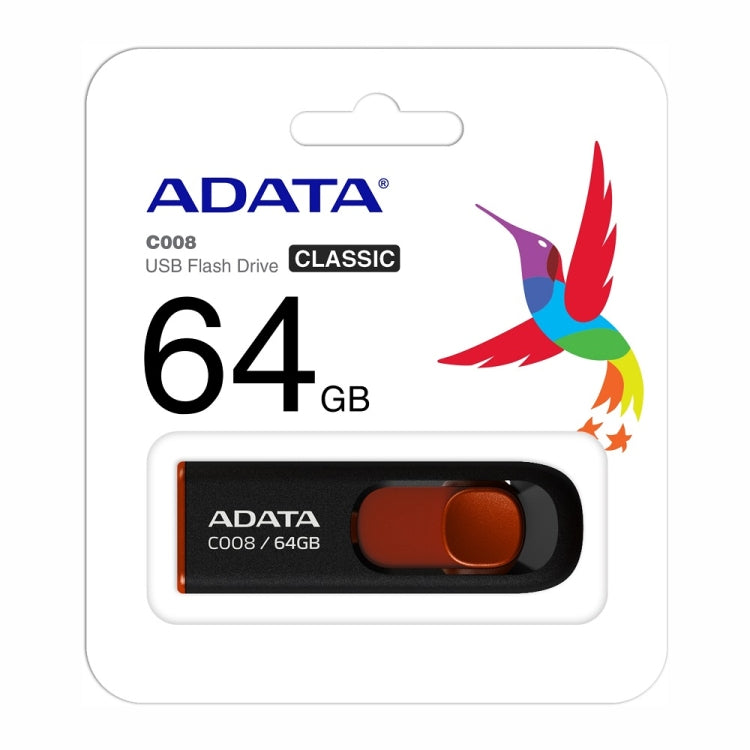 ADATA C008 Car Office Universal Usb2.0 U Disk, Capacity: 16 GB(Red) - USB Flash Drives by ADATA | Online Shopping UK | buy2fix