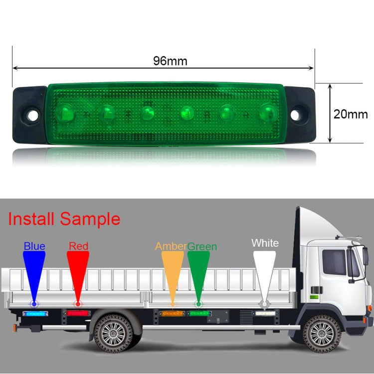 4 PCS 12V 6 SMD Auto Car Bus Truck Wagons External Side Marker Lights LED Trailer Indicator Light Rear Side Lamp(Blue) - Clearance Lights by buy2fix | Online Shopping UK | buy2fix