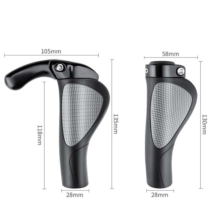 1 Pair CXWXC Bicycle Handlebar Cover Mountain Bike Bullhorn Rubber Handlebar Cover Riding Accessories, Style:HL-G311A - Bicycle Grips by CXWXC | Online Shopping UK | buy2fix