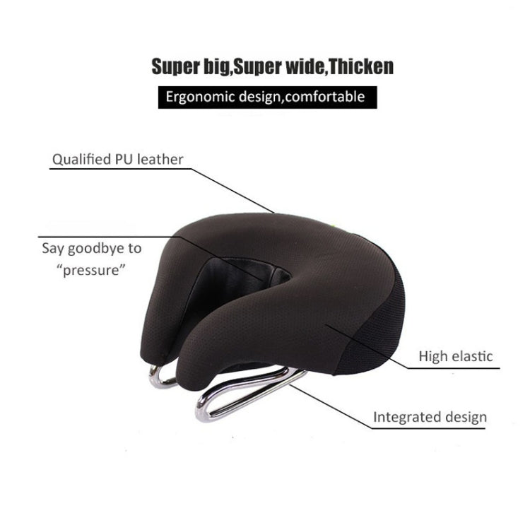 Noseless Bicycle Saddle Mountain Bike Thickened  Soft Cushion(Black) - Outdoor & Sports by buy2fix | Online Shopping UK | buy2fix