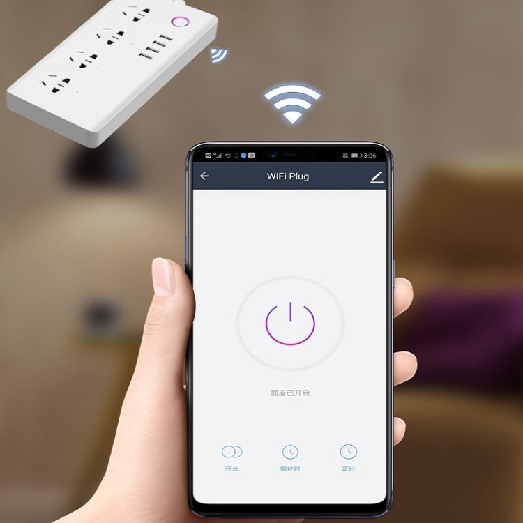 Home Office Wifi Mobile Phone Remote Control Timer Switch Voice Control Power Strip, Line length: 1.5m(EU Plug) - Consumer Electronics by buy2fix | Online Shopping UK | buy2fix