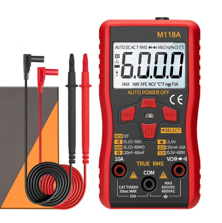 ANENG M118A High-Precision Automatic Range Multimeter Multi-Function Small Electrician Instrumentation Digital Universal Meter - Digital Multimeter by ANENG | Online Shopping UK | buy2fix