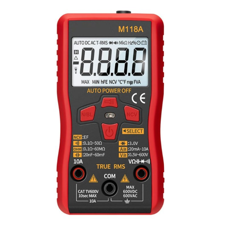 ANENG M118A High-Precision Automatic Range Multimeter Multi-Function Small Electrician Instrumentation Digital Universal Meter - Digital Multimeter by ANENG | Online Shopping UK | buy2fix