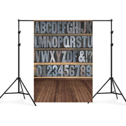 1.5m x 2.1m Alphabet Wood Board Baby Photo Digital Photo Background Cloth - Camera Accessories by buy2fix | Online Shopping UK | buy2fix