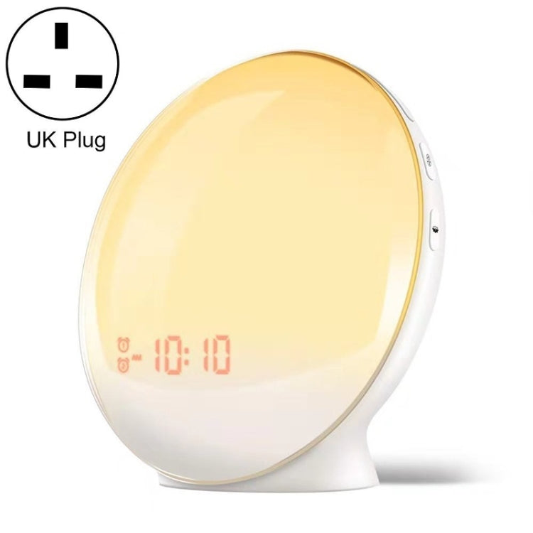 Alexa Voice-Activated Electronic Alarm Clock Sunrise Wake Up Night Light Support Smart APP Control, UK Plug(White) - Alarm Clocks by buy2fix | Online Shopping UK | buy2fix