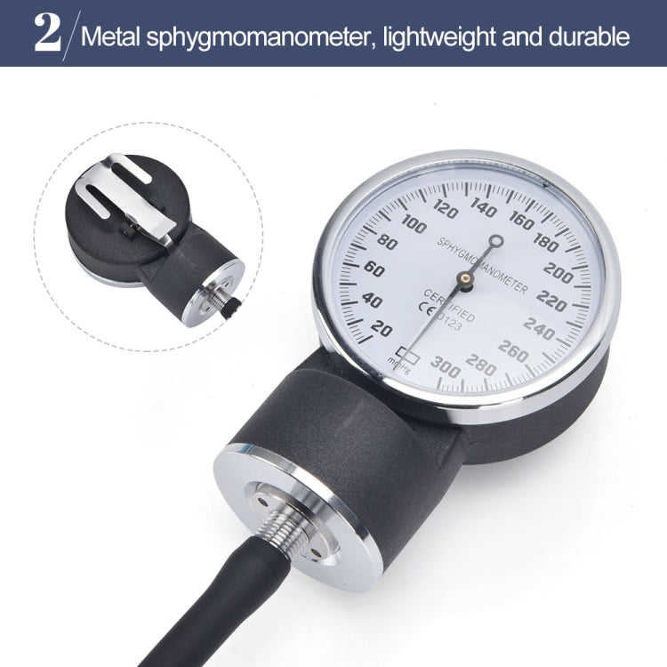 Manual Blood Pressure Watch With Stethoscope Double Tube Double Head Old Sphygmomanometer Arm Type Sphygmomanometer - Sphygmomanometer by buy2fix | Online Shopping UK | buy2fix