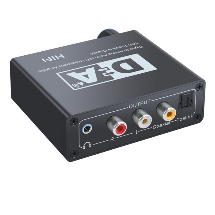 NK-C6 Optical Fiber To Analog Audio Converter Adjustable Volume Digital To Analog Decoder EU Plug - Apple Accessories by buy2fix | Online Shopping UK | buy2fix