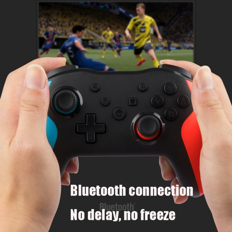 NS009 6-Axis Vibration Burst Wireless Bluetooth Gamepad For Switch Pro(Orange Blue) - Gamepads by buy2fix | Online Shopping UK | buy2fix