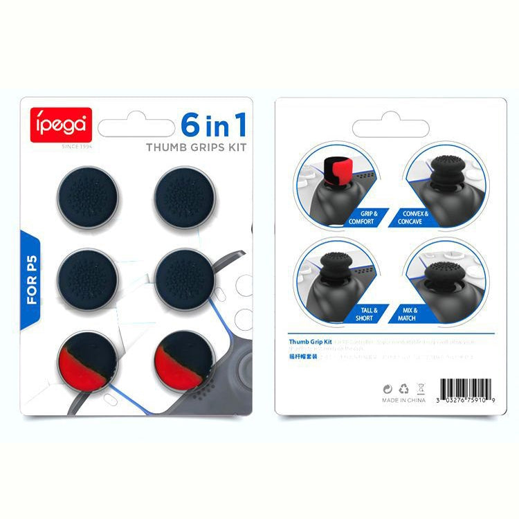 2 Set iPega PG-P5006 Handle Six In One Rocker Cap Game Handle Button Protection Cap Non-Slip Silicone Mushroom Cap For PS5 - Cases by iPega | Online Shopping UK | buy2fix