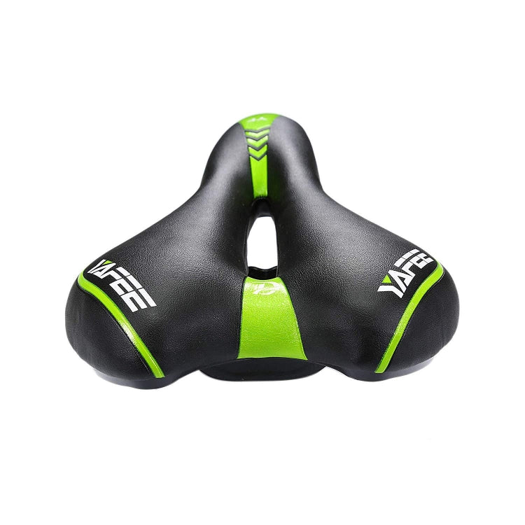 YAFEE YF-1034-3 Soft Mountain Bike Seat Mountain Bike Hollow Breathable Saddle Seat Cushion Bicycle Seat(Black Green) - Bicycle Saddle by YAFEE | Online Shopping UK | buy2fix