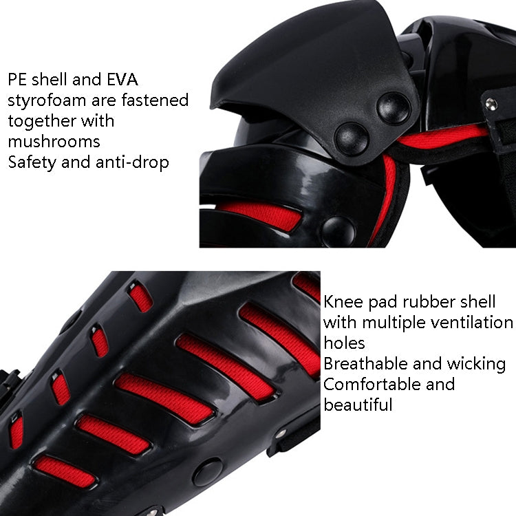 SULAITE Motorcycle Outdoor Riding Anti-Fall Protective Gear Knee Pads(Black) - Protective Gear by SULAITE | Online Shopping UK | buy2fix