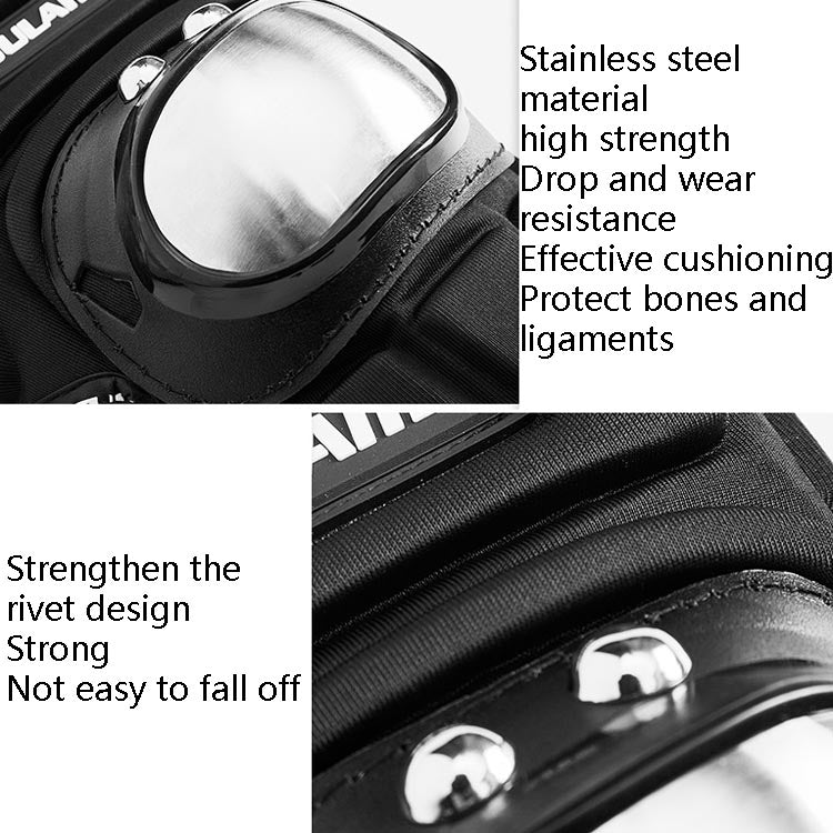 SULAITE Motorcyclist Stainless Steel  Windproof Shockproof Outdoor Sports Protective Gear Knee Pad - Protective Gear by SULAITE | Online Shopping UK | buy2fix