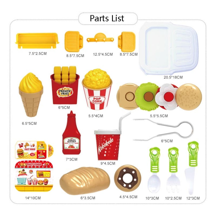 Educational Toys Children Simulation Pretend Play House Toys Kit Backpack(Fast Food) - Pretend Play Toys by buy2fix | Online Shopping UK | buy2fix