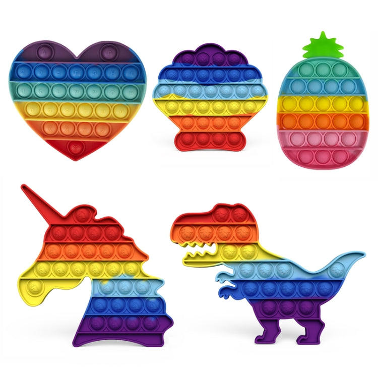 5 PCS Children Math Logic Educational Toys Silicone Pressing Parent-Child Game, Style: Pineapple (Rainbow) - Squeeze Toys by buy2fix | Online Shopping UK | buy2fix