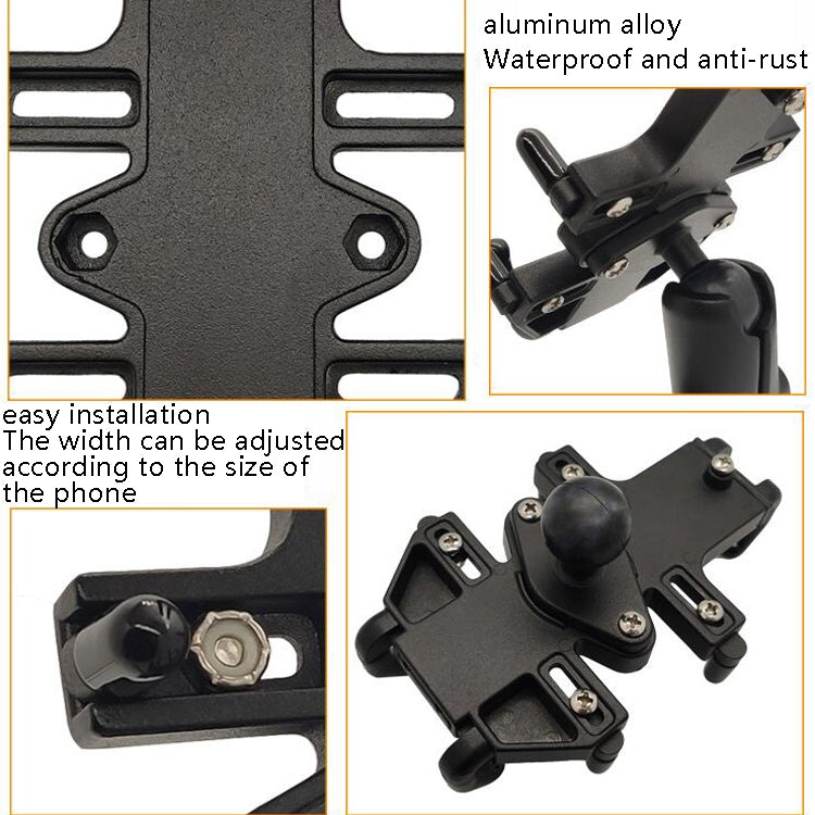 N-STAR NJN001 Motorcycle Bicycle Compatible Mobile Phone Bracket Aluminum Accessories Riding Equipment(With Pump Cover) - Holders by N-STAR | Online Shopping UK | buy2fix