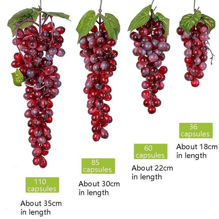 4 Bunches 60 Red Grapes Simulation Fruit Simulation Grapes PVC with Cream Grape Shoot Props - Camera Accessories by buy2fix | Online Shopping UK | buy2fix