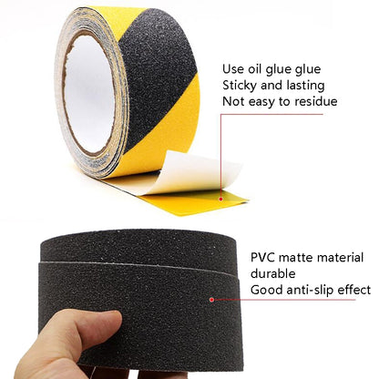 Sands Anti-Slip Tape Ground Sticking Line Wear-Resistant Stair Step Warning Tape Black Yellow 5cm x 5m - Reflective Material by buy2fix | Online Shopping UK | buy2fix