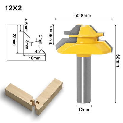 Woodworking Engraving Machine Milling Cutter 45 Degree Jointing Knife, Model: 12x2mm - Others by buy2fix | Online Shopping UK | buy2fix