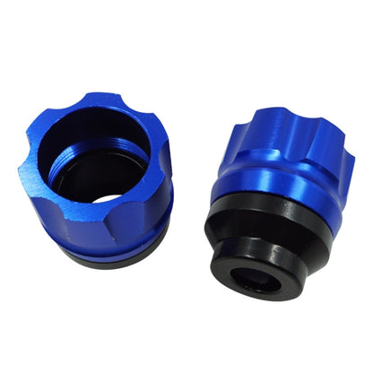 2 Pairs Motorcycle Modified Accessories Anti-Drop Cup CNC Aluminum Alloy Anti-Collision And Shock Absorbing Front Fork Cup(Blue) - Protective Gear by buy2fix | Online Shopping UK | buy2fix