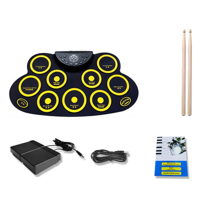 Children Hand Roll Electronic Drum DTX Game Portable Drum(G621 Yellow) - Percussion Instruments by buy2fix | Online Shopping UK | buy2fix