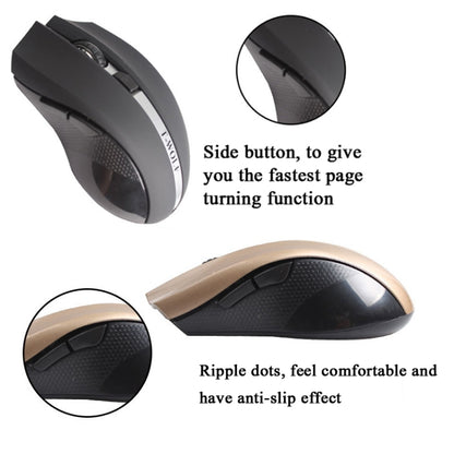 T-WOLF Q5 2.4GHz 5-Buttons 2000 DPI Wireless Mouse Silent And Non-Light Gaming Office Mouse For Computer PC Laptop( Blue) - Wireless Mice by T-WOLF | Online Shopping UK | buy2fix