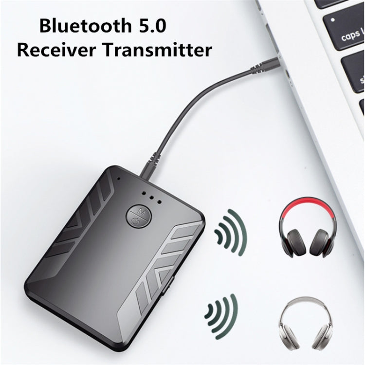 T19 Bluetooth 5.0 Audio Transmitter Receiver Call Three-in-one TV Computer Dual Transmitter Adapter - Apple Accessories by buy2fix | Online Shopping UK | buy2fix