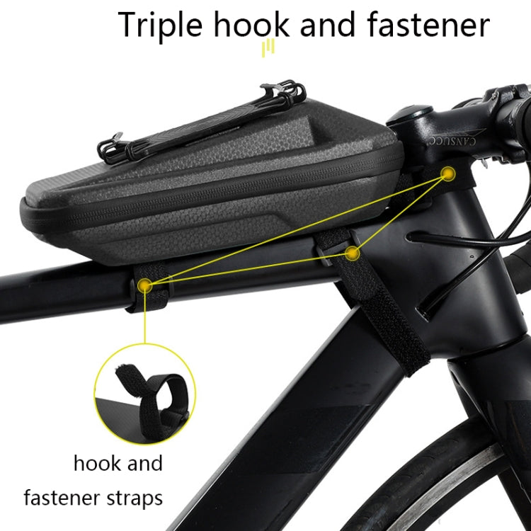 WEST BIKING YP0707263 Bicycle Outdoor Front Beam Bag EVA Hard Shell Phone Bag(Dark Green) - Bicycle Bags by WEST BIKING | Online Shopping UK | buy2fix