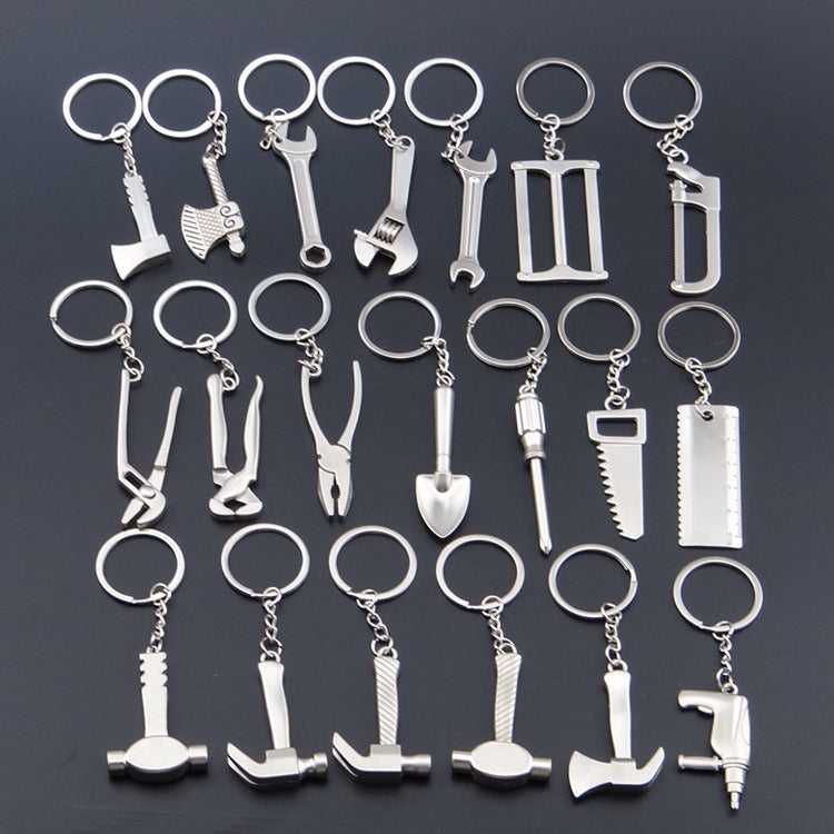 10 PCS Tool Metal Keychain Car Key Ring Pendant, Colour: H-541 Crooked Nose Pliers - Key Rings by buy2fix | Online Shopping UK | buy2fix