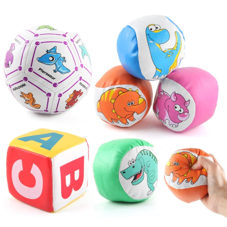 1808B-1 Children Soft Leather Ball Cartoon Pattern Solid Cotton-Filled Sponge Ball - Toy Sports by buy2fix | Online Shopping UK | buy2fix