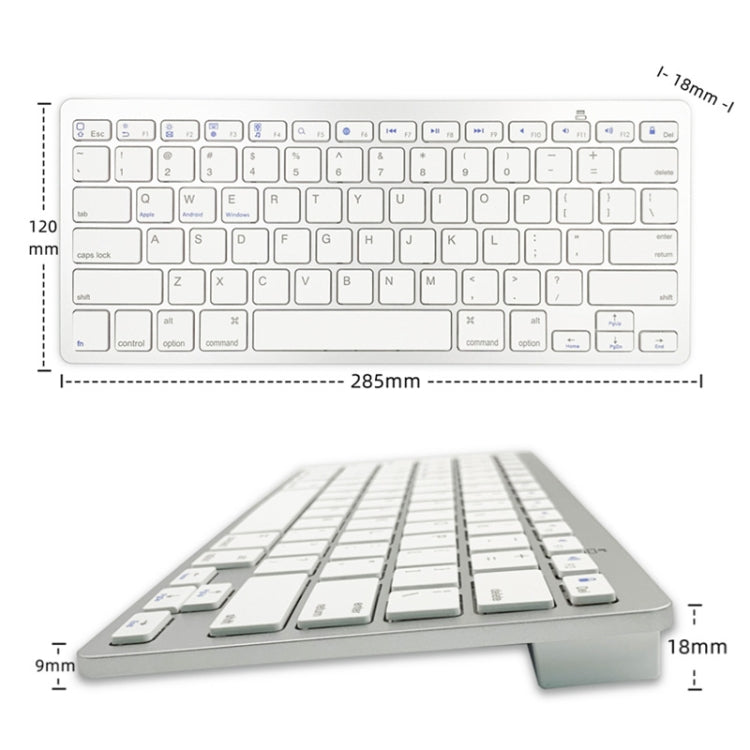 X5 Bluetooth 3.0 Wireless 78 Keys Foreign Language Small Language Keyboard(English) - Wireless Keyboard by buy2fix | Online Shopping UK | buy2fix