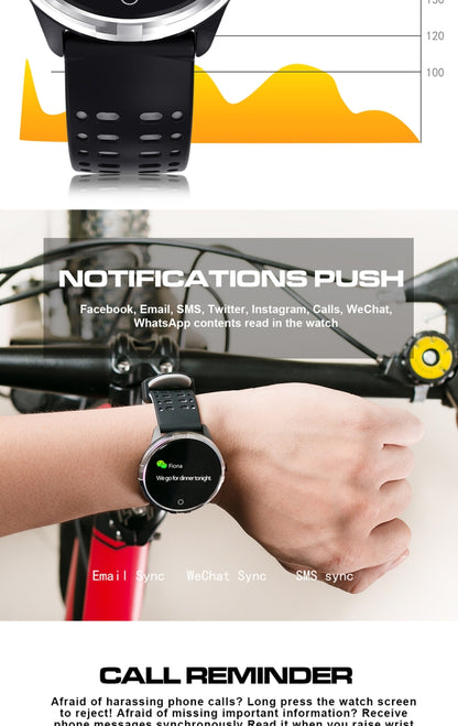 Q88 Smart Watch IP68 Waterproof Men Sports Smartwatch Android Bluetooth Watch Support Heart Rate / Call Reminder / Pedometer / Sleep Monitoring / Tracker(Black Red) - Smart Wear by buy2fix | Online Shopping UK | buy2fix